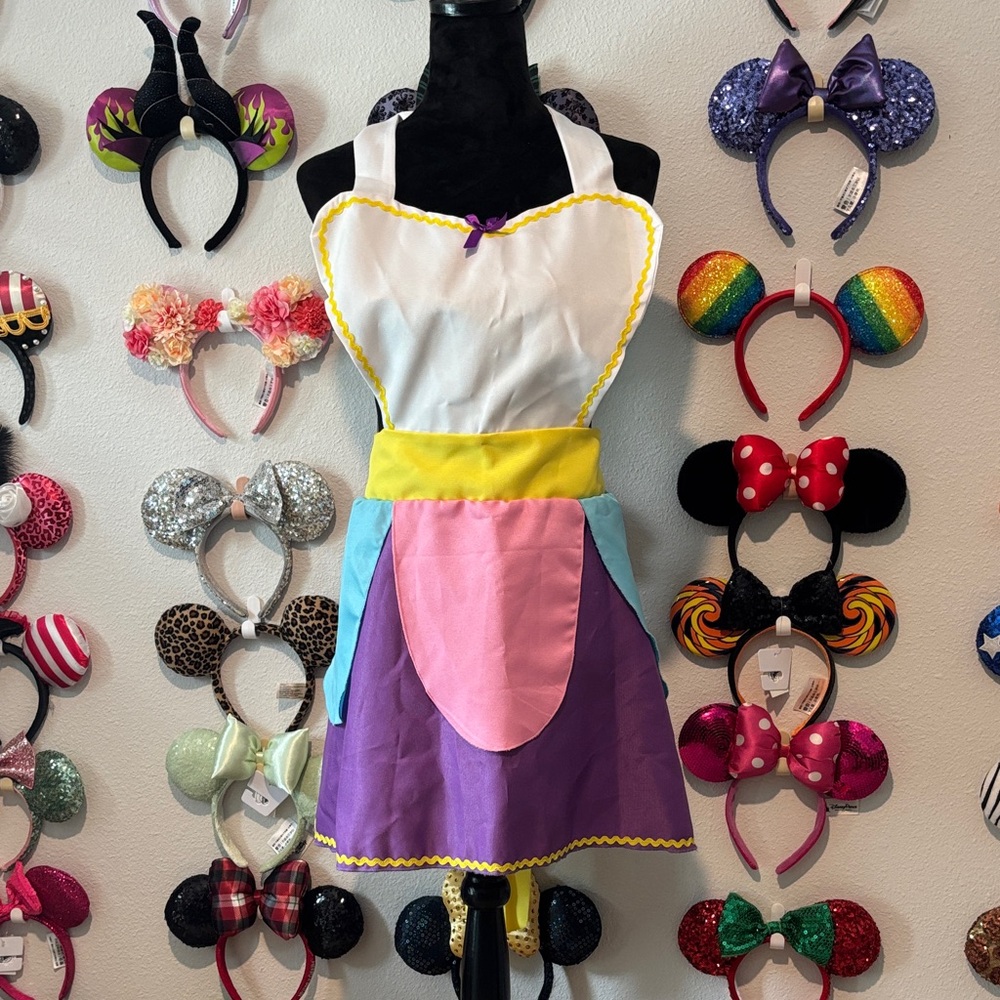Chip inspired Apron - Purple, Pink, Yellow